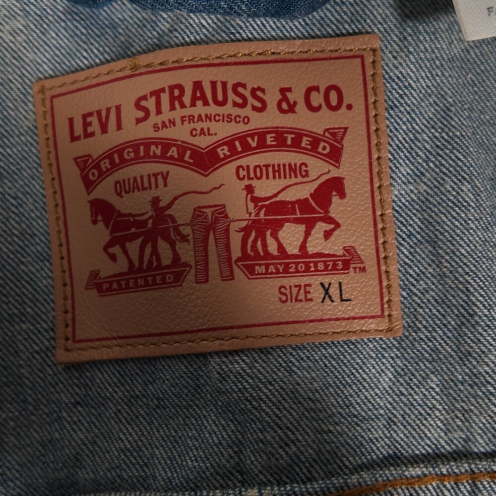 🔥 Levi’s Acid Wash Denim Trucker Jacket - Vintage - XL 🔥 - Picture 2 of 10